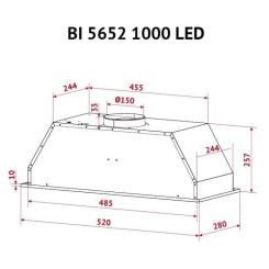 Вытяжка кухонная Perfelli BI 5652 WH 1000 LED Фото 10