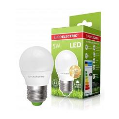 Лампочка EUROELECTRIC LED G45 5W E27 4000K 220V Фото 1
