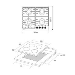 Варочная поверхность Pyramida PFG 604 T BL B Фото 11