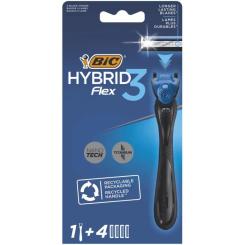 Бритва Bic Flex 3 Hybrid із 4 змінними картриджами Фото
