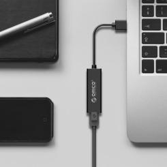 Переходник Orico USB to Ethernet UTJ-U3-BK-BP Фото 1