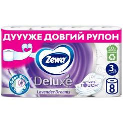 Туалетная бумага Zewa Deluxe Лаванда 3 шари 8 рулонів Фото 1