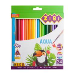 Карандаши цветные ZiBi Kids line AQUA акварельные 24 шт Фото
