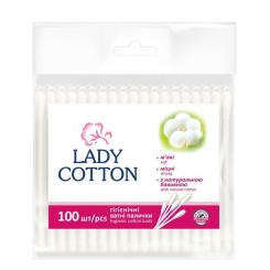 Ватные палочки Lady Cotton в поліетиленовому пакеті 100 шт. Фото