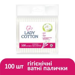 Ватные палочки Lady Cotton в поліетиленовому пакеті 100 шт. Фото 1