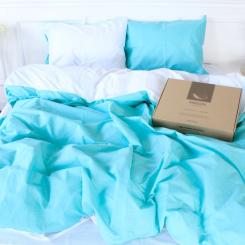 Постельное белье MirSon Ranforce Elite White-Mint 143х210 Фото 2