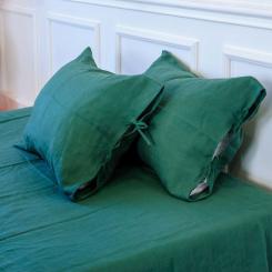 Наволочка MirSon Лен Natural Linen 70х70 Green Apple Фото