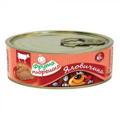 Детское пюре Фрута пюрешка говядина 120 г Фото