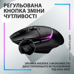 Мышка Logitech G502 X Plus Wireless Black Фото 5