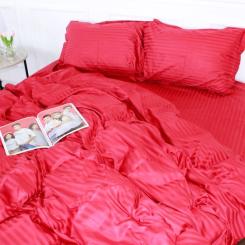 Постельное белье MirSon SatinStripe 30-0018Red 200х220 Евро Фото 1