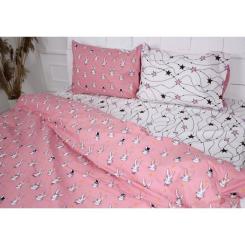 Постельное белье MirSon Бязь 17-0528 Bunnies pink Євро Фото 2