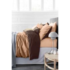 Постельное белье MirSon Сатин Premium Cappuccino 0165+0211 175х210 Фото