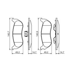 Тормозные колодки Bosch 0 986 494 419 Фото 2