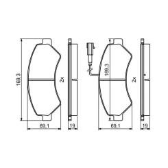 Тормозные колодки Bosch 0986494799 Фото 2