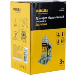 Домкрат Sigma гидравлический бутылочный 3т H 175-345мм Фото 3