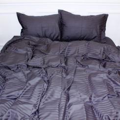 Пододеяльник MirSon Satin Stripe 30-0012 Dark Gray 160х220 см Фото
