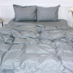 Пододеяльник MirSon Satin Stripe 30-0010 Light Gray 175х210 см Фото