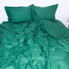 Пододеяльник MirSon Satin Stripe 30-0017 Green 175х210 см Фото