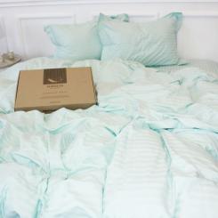 Пододеяльник MirSon Satin Stripe 30-0013 Azure 200х220 см Фото