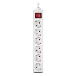 Сетевой фильтр питания REAL-EL RS-6 Protect M 3m, white Фото 1