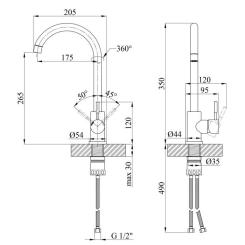 Смеситель Kroner Klassisch-COL035 Фото 8