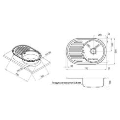Мойка кухонная Kroner Dekor-7750 08180 Фото 1