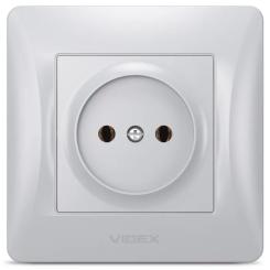 Розетка Videx BINERA 1ая серебр Фото