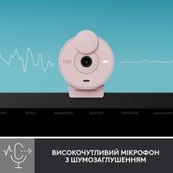 Веб-камера Logitech Brio 300 FHD Rose Фото 3