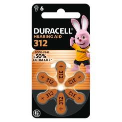 Батарейка Duracell для слуховых аппаратов размер 312, 6 шт. в упаковк Фото 1