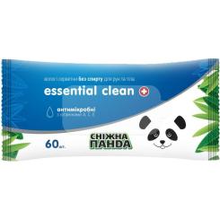 Влажные салфетки Сніжна Панда Essential Clean Вітаміни 60 шт. Фото