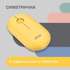 Мышка 2E MF300 Silent Wireless/Bluetooth Sunny Yellow Фото 3