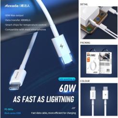 Дата кабель Proda USB-C to USB-C 1.0m PD-B83a 60W Фото 3