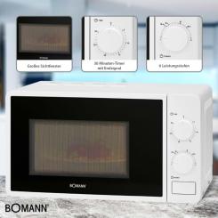 Микроволновая печь Bomann MW 6014 CB white Фото 3