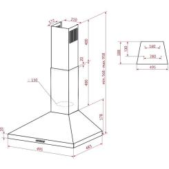 Вытяжка кухонная Perfelli K 5210 BL 700 LED Фото 10