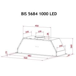 Вытяжка кухонная Perfelli BIS 5684 WH 1000 LED Фото 9