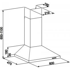 Вытяжка кухонная Jantar KBT 650 LED 60 BL Фото 10