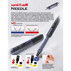 Роллер UNI Eye Needle 0,5 мм синий Фото 6