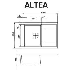 Мойка кухонная GRANADO ALTEA grafito Фото 7