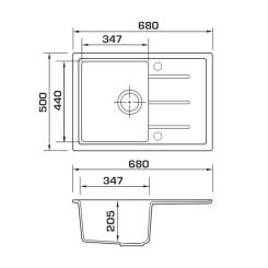 Мойка кухонная GRANADO Blanos grafito Фото 6