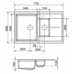 Мойка кухонная GRANADO LEON avena Фото 7