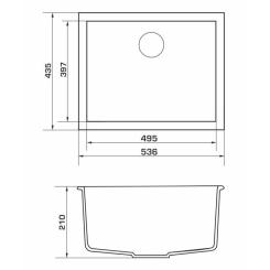 Мойка кухонная GRANADO UNDER TOP MAX avena Фото 4