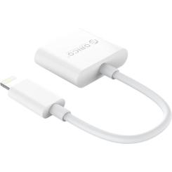 Переходник Orico Lightning to 3.5mm/Lightning 2LT-WH-BP Фото 1