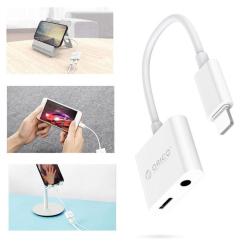 Переходник Orico Lightning to 3.5mm/Lightning 2LT-WH-BP Фото 3