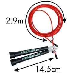 Скакалка PowerPlay 4202 швидкісна Червона Фото 5