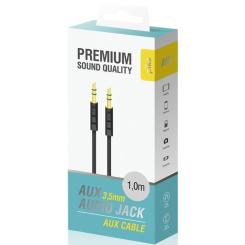Кабель мультимедийный Piko 3.5mm M to 3.5mm M 1.0m black Фото 2