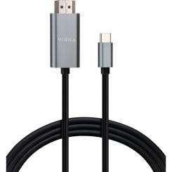 Кабель мультимедийный Vinga USB-C to HDMI M 1.5m V1.4 4K30Hz Фото