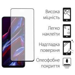 Стекло защитное Dengos Full Glue Poco X5 5G (black) Фото 1