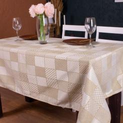 Скатерть MirSon Жаккард №301 Jacquard Olive 140x260 см Фото