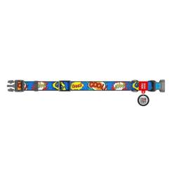 Ошейник для животных WAUDOG Nylon "ВАУ" пластиковий фастекс XXL Фото 1