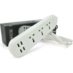 Сетевой фильтр питания Voltronic TВ-Т16mini, 3роз, 4*USB White Фото 1